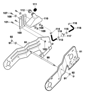 Part Location Diagram of 760272E701 Briggs and Stratton Frame side supt st